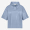 Florian eco-leather top | Light Blue