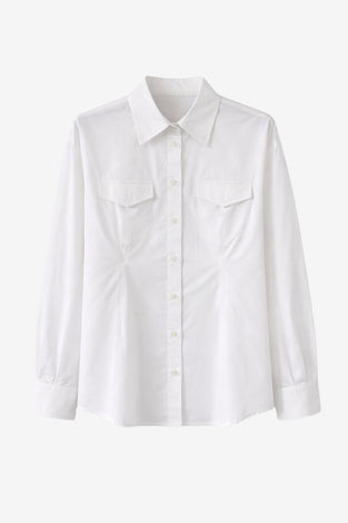 Maele poplin blouse | White