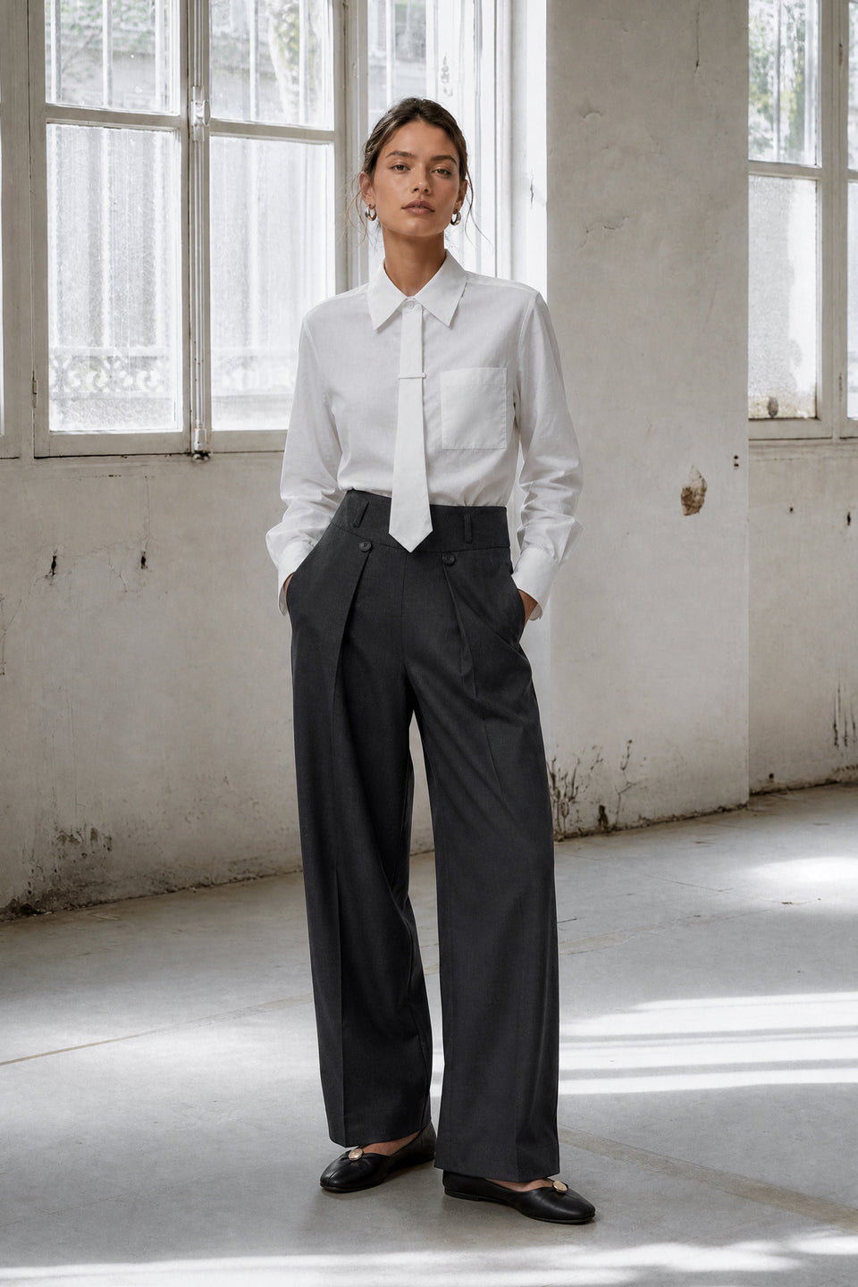Ruby viscose pants | Grey