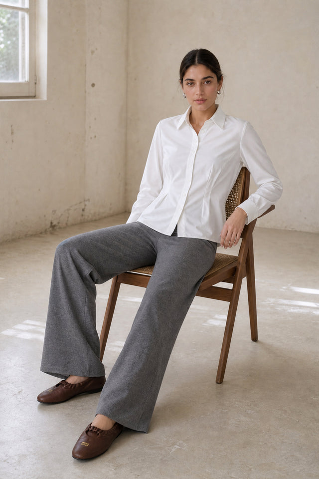 Marcellina blouse technical jersey | White