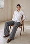 Viscose wide-leg pants | Grey