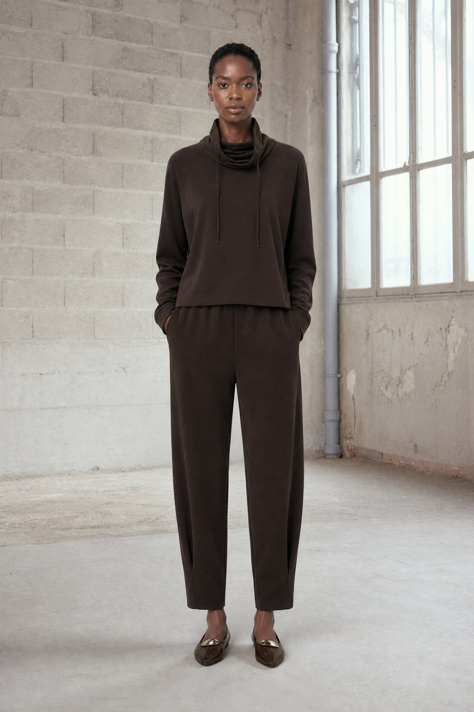 Umbretto pants technical jersey | Chocolate
