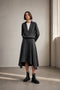 Dina viscose double blouse | Anthracite