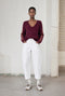 Martinez white barel jeans | Shiny White