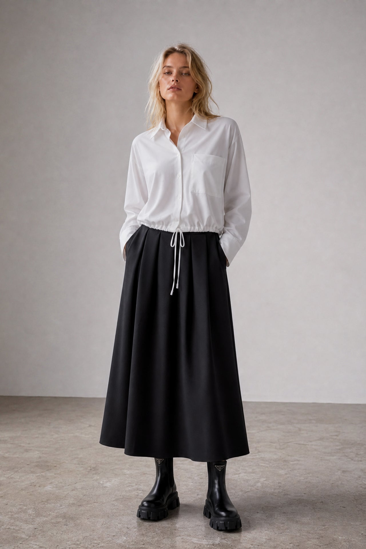 Mercedes skirt technical jersey | Black