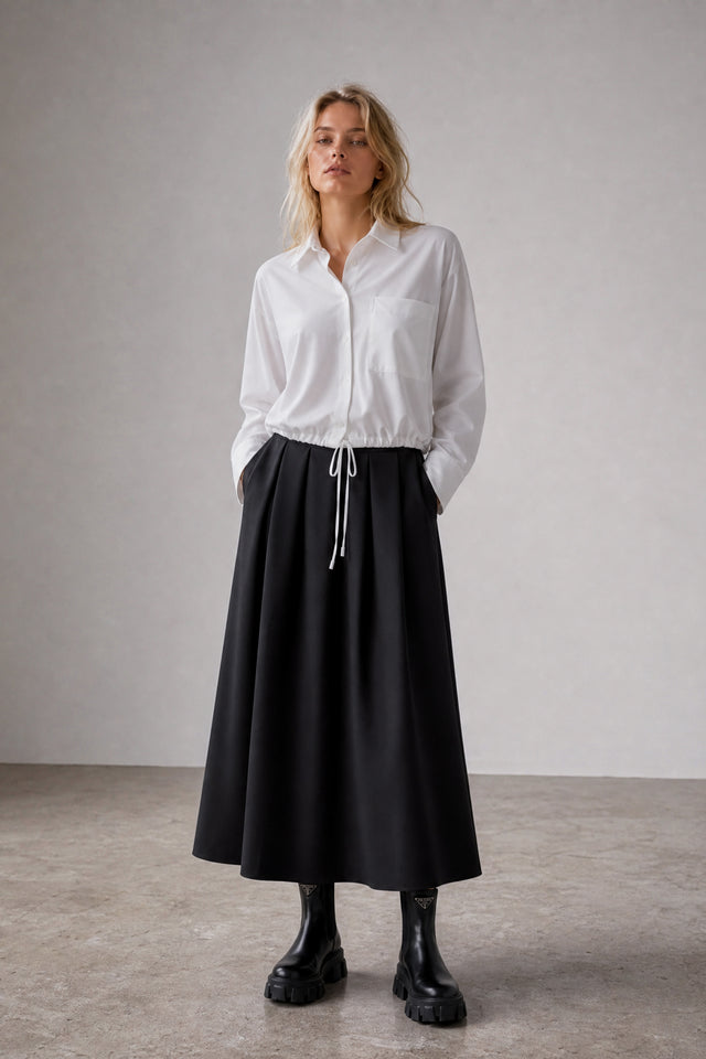 Mercedes skirt technical jersey | Black