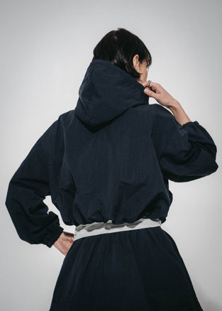 Muse cotton hoodie sweater jacket | Navy