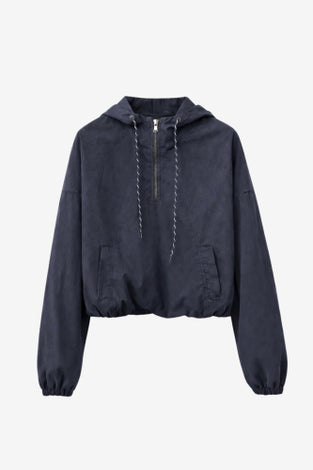 Muse cotton hoodie sweater jacket | Navy