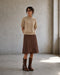 Nataly skuba velvet skirt | Brown