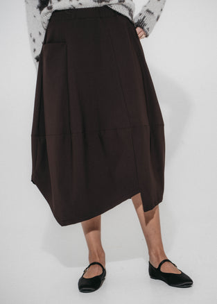 Natasha skirt Sensitive tech fabric | Chocolate
