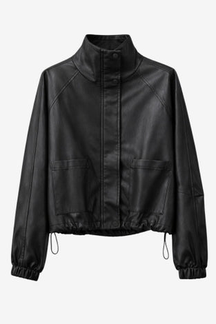 Nerina eco leather bomber jacket | Black