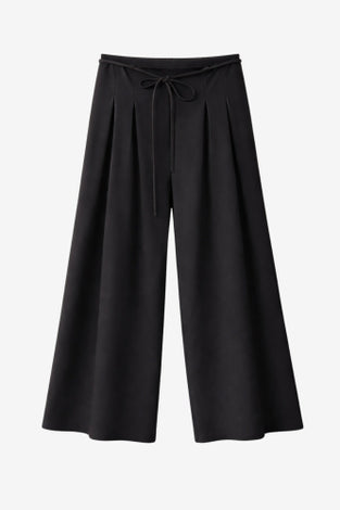 Nova viscose pleated pants | Black
