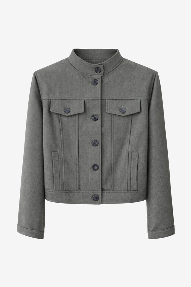 Ophelia viscose blend short jacket | Melange