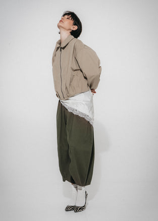 Pulse baggy lyocell pants | Army