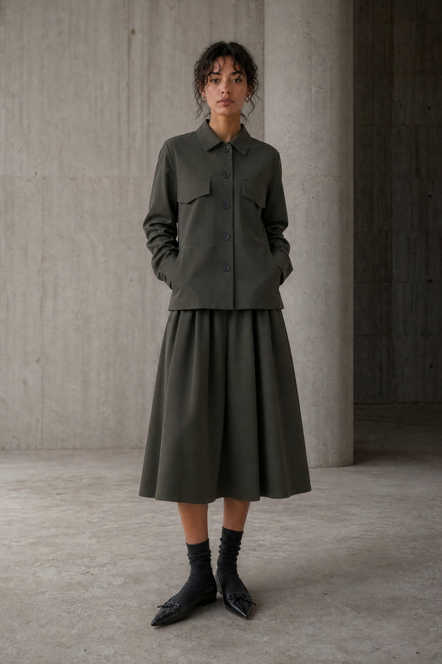 Raika skirt technical jersey | Army