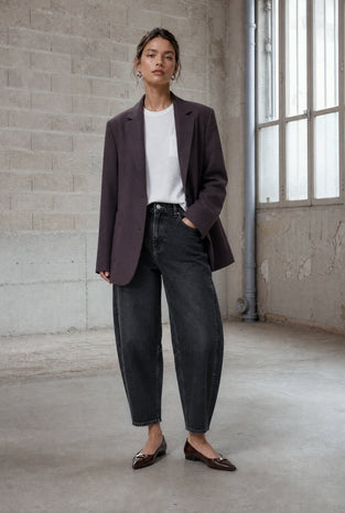 Rango technical jersey blazer | Chocolate