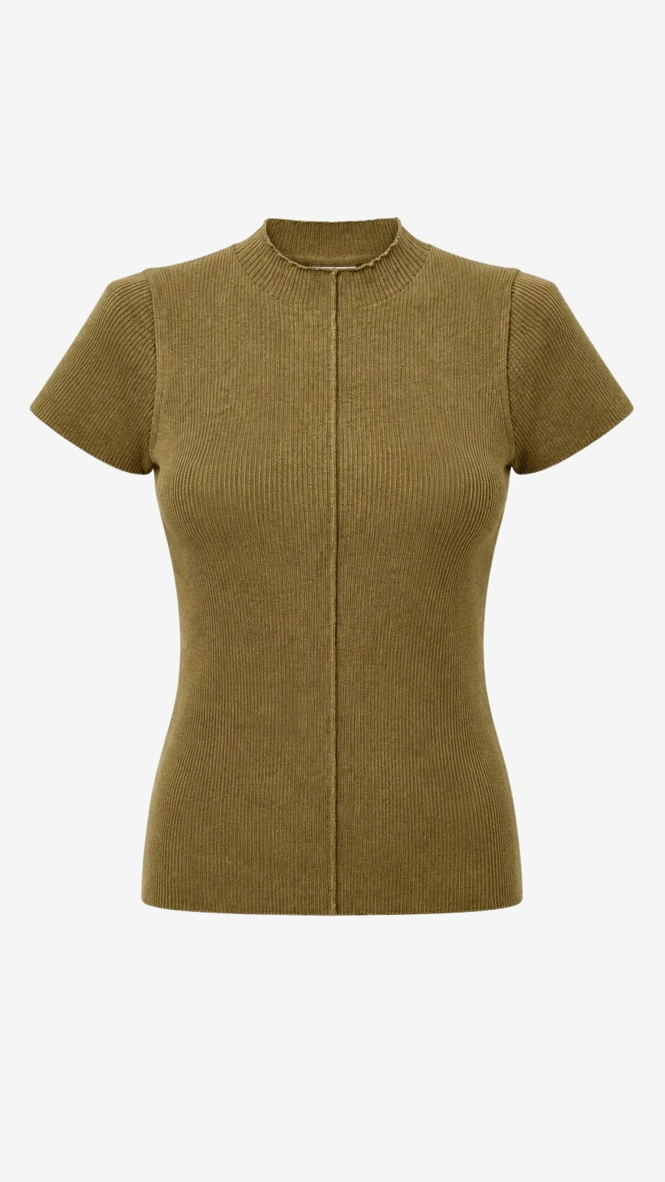 Rina rib knit top | Light Brown