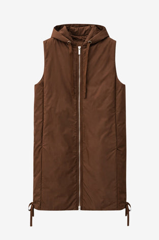 Ronchi long hoodie vest | Ohra