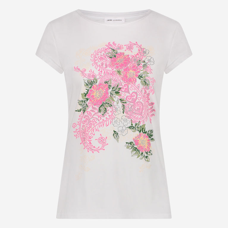 Cotton print t-shirt | White