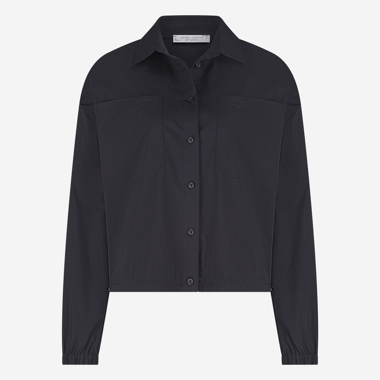 Aneta cotton poplin blouse | Black