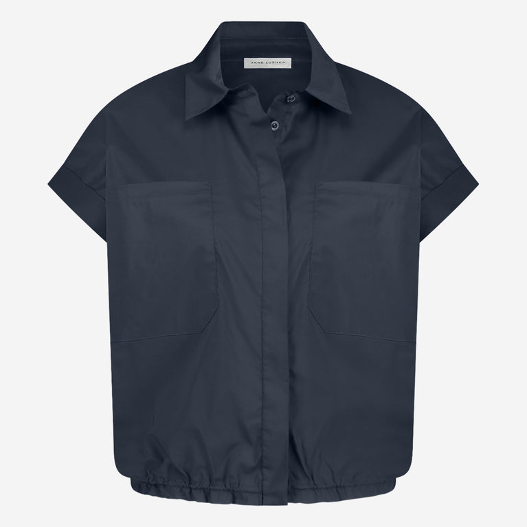 Renate poplin blouse | Blue