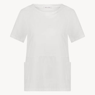 Paola polplin jacket blouse | White