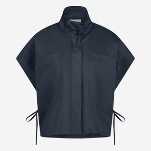 Paola polplin jacket blouse | Blue