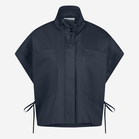 Paola polplin jacket blouse | Blue