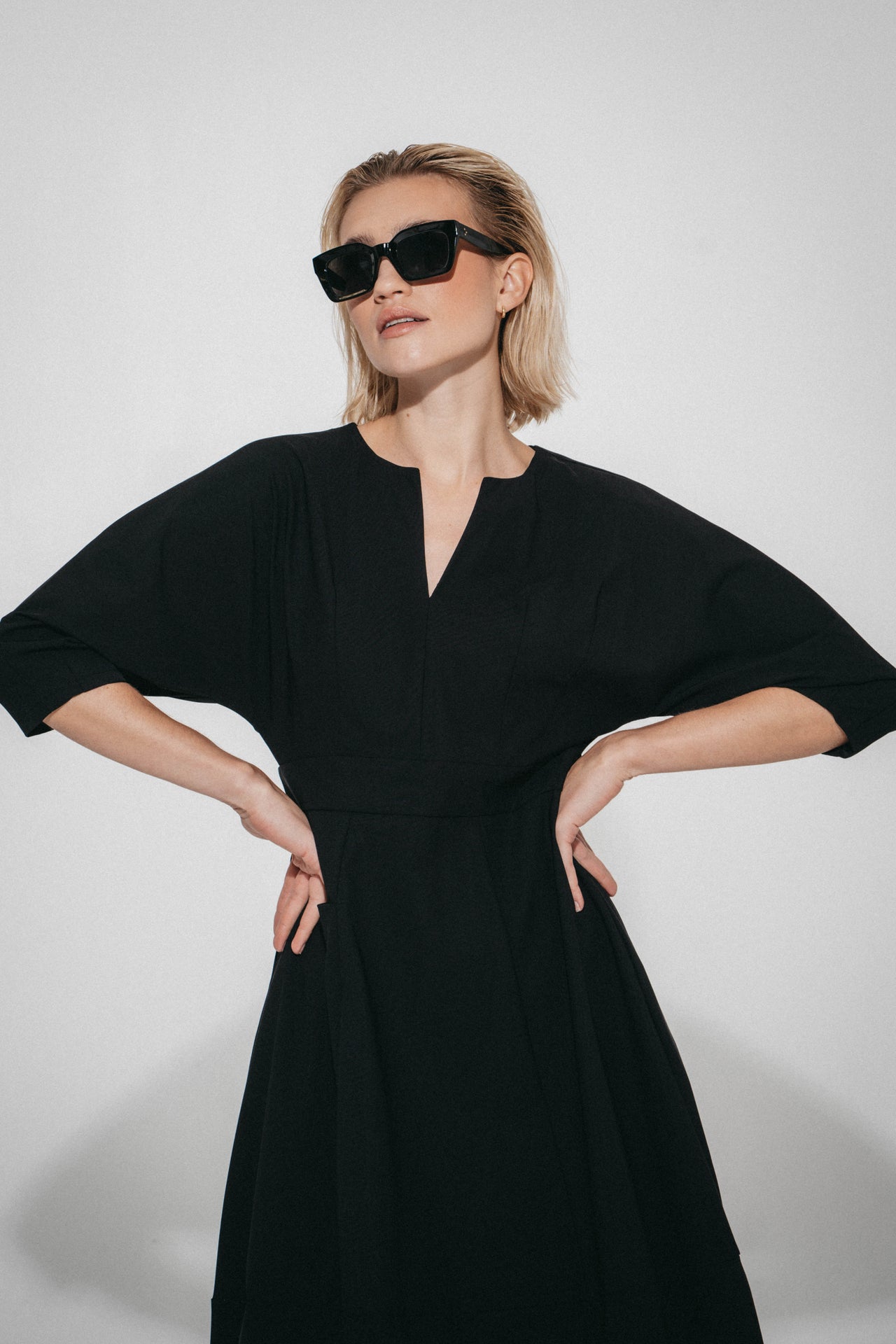 Sasha dress Sensitive tech fabric | Black