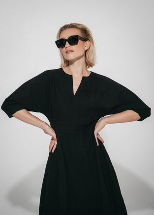 Sasha dress Sensitive tech fabric | Black