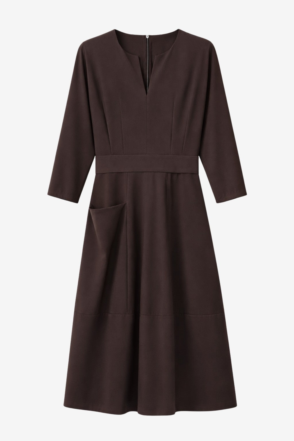 Sasha dress Sensitive tech fabric | Chocolate