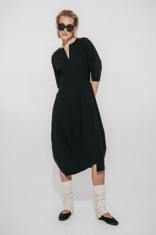 Sasha dress Sensitive tech fabric | Black
