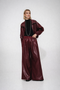 Sienna eco leather wide-leg pants | Bordo