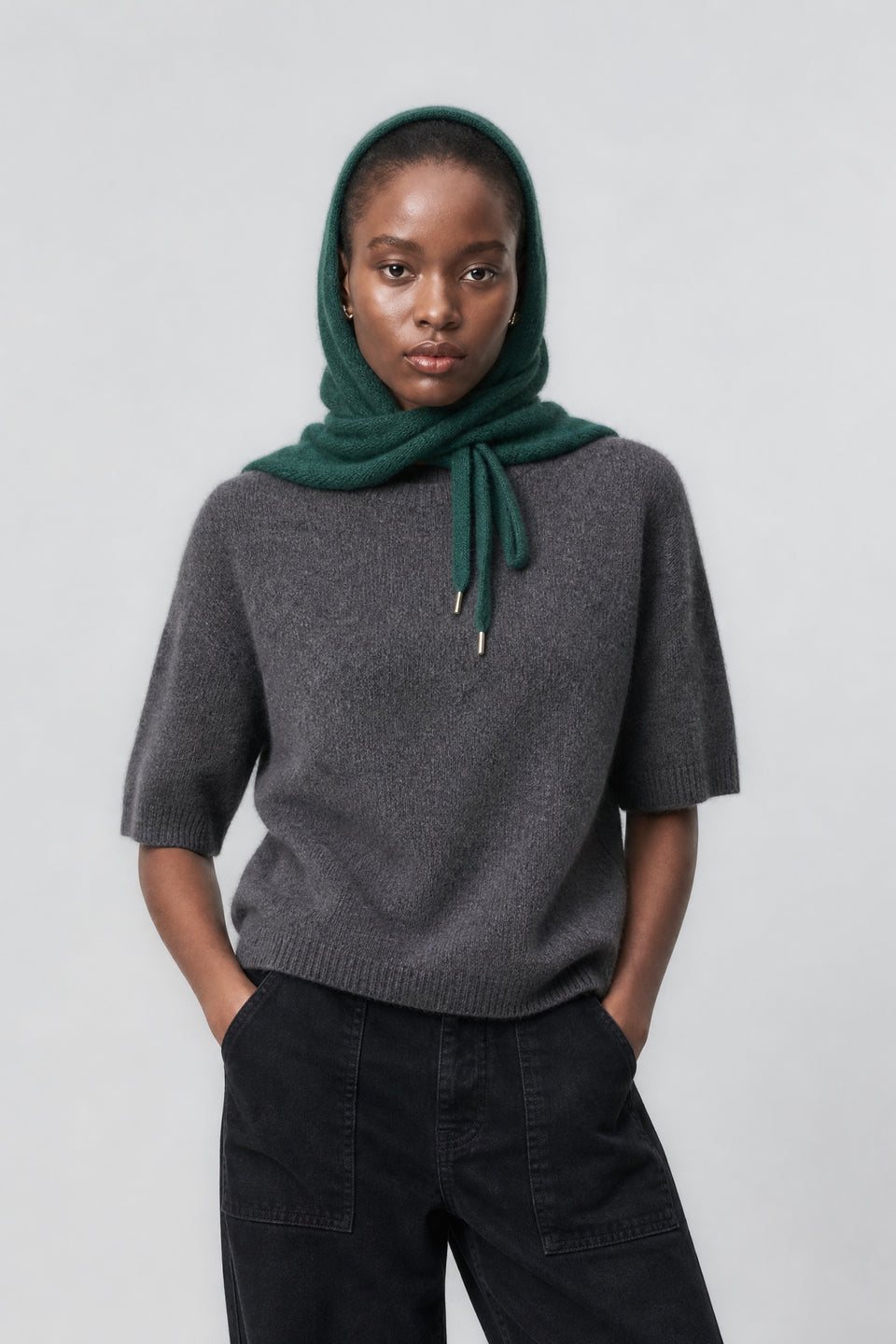 Alpaca knitted top WP01 | Dark Brown