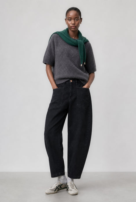 Alpaca knitted top WP01 | Dark Brown