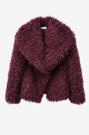 Studio Faux fur coat 61678 | Bordo