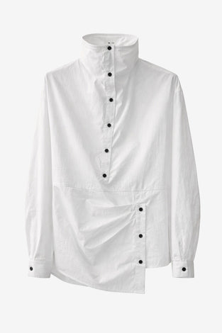 Talia cotton fancy blouse | White