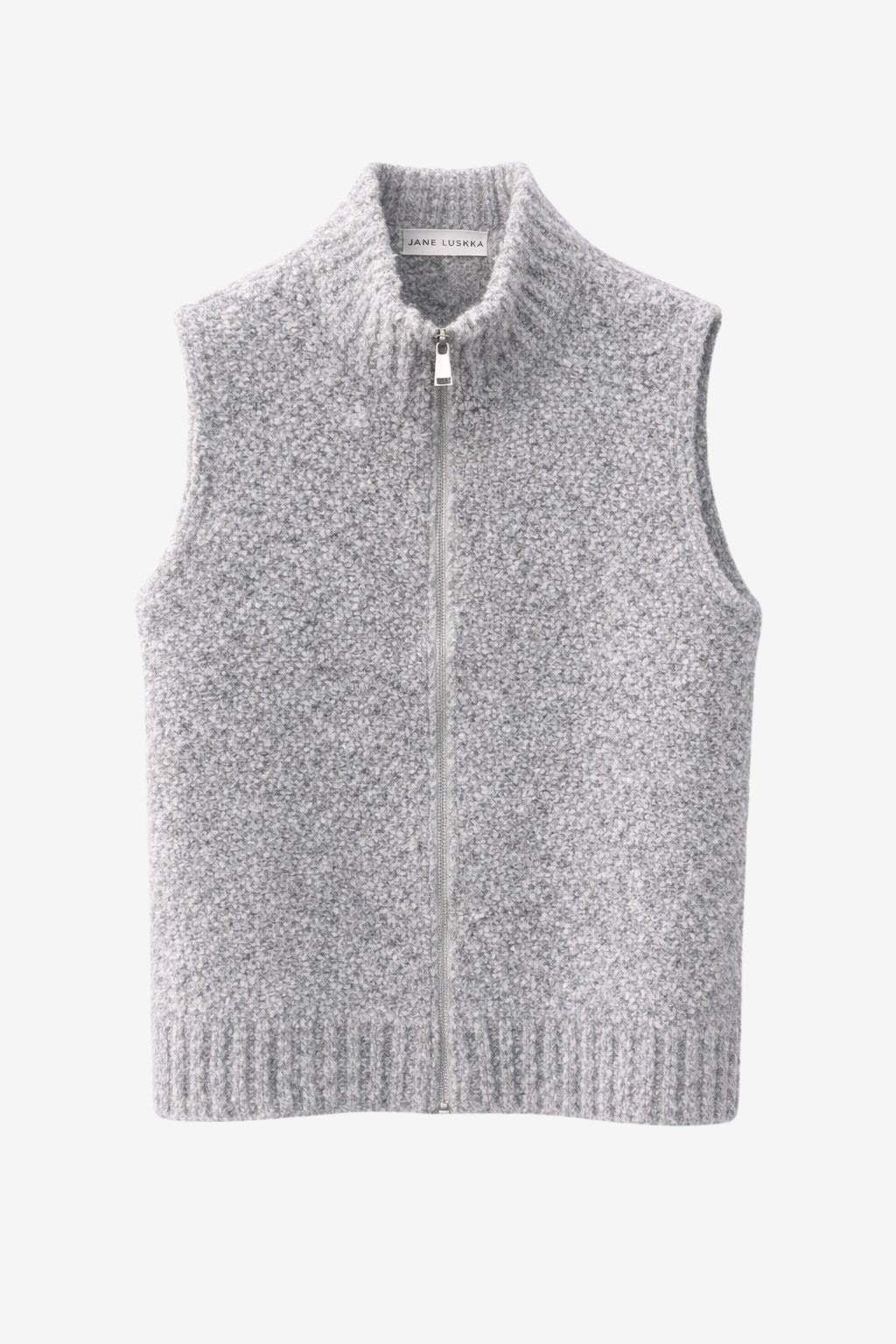 Vest Boucle long zip | Grey