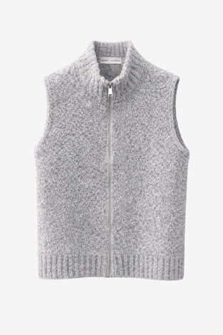 Vest Boucle long zip | Grey