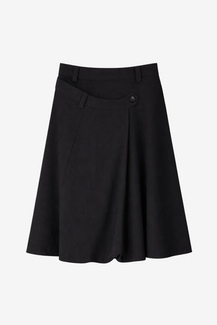 Tess viscose balloon skirt | Black