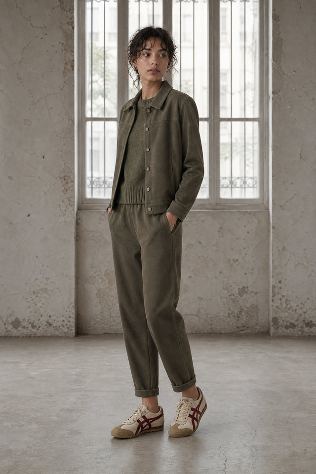 Timmy skuba velvet jacket | Army