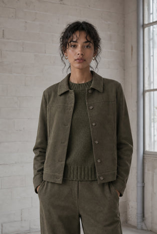 Timmy skuba velvet jacket | Army
