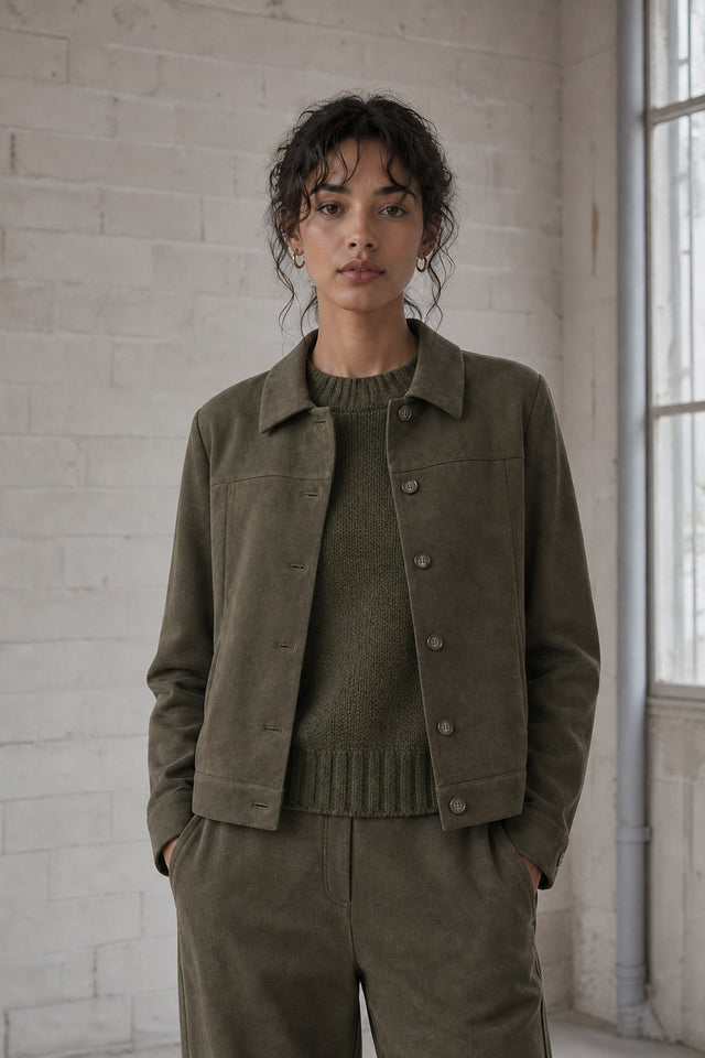 Timmy skuba velvet jacket | Army