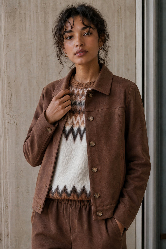 Timmy skuba velvet jacket | Brown