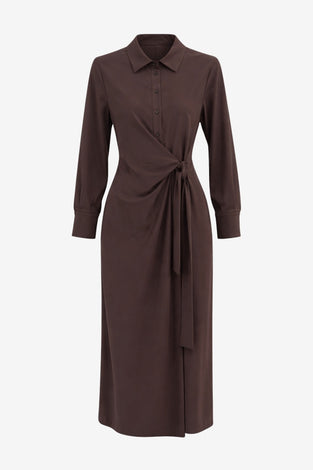 Trydi dress technical jersey | Chocolate