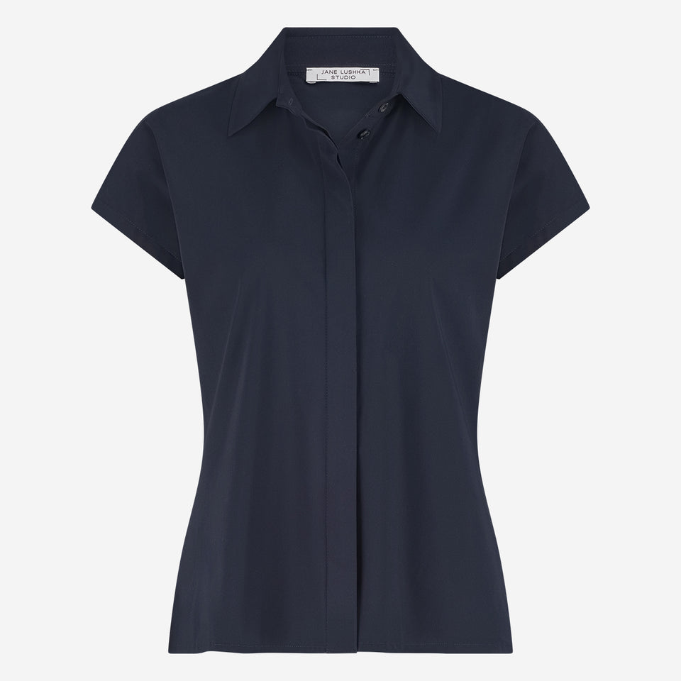 Wilma blouse technical jersey | Blue
