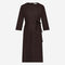 Marlou Dress Technical Jersey | Dark Brown