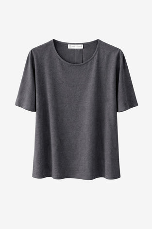 Uriele light flannel top | Dark Grey