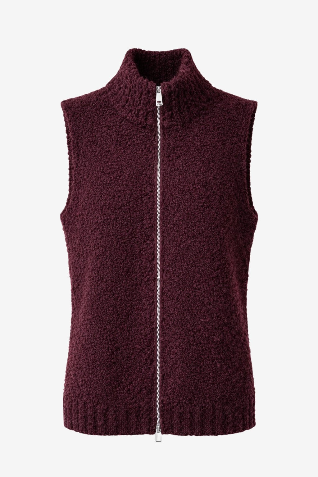 Vest Boucle long zip | Bordo