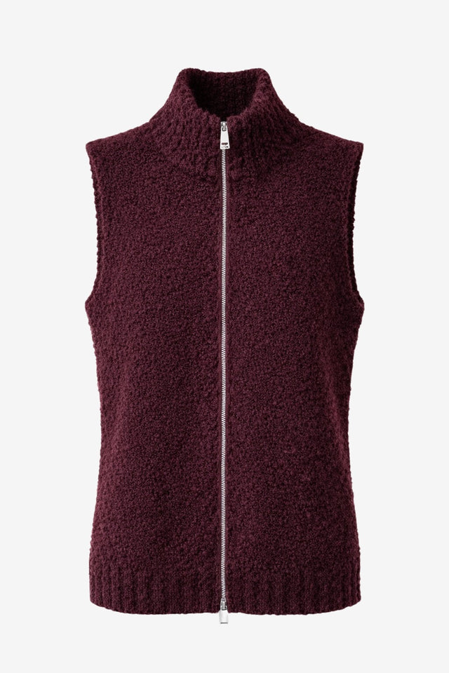 Vest Boucle long zip | Bordo